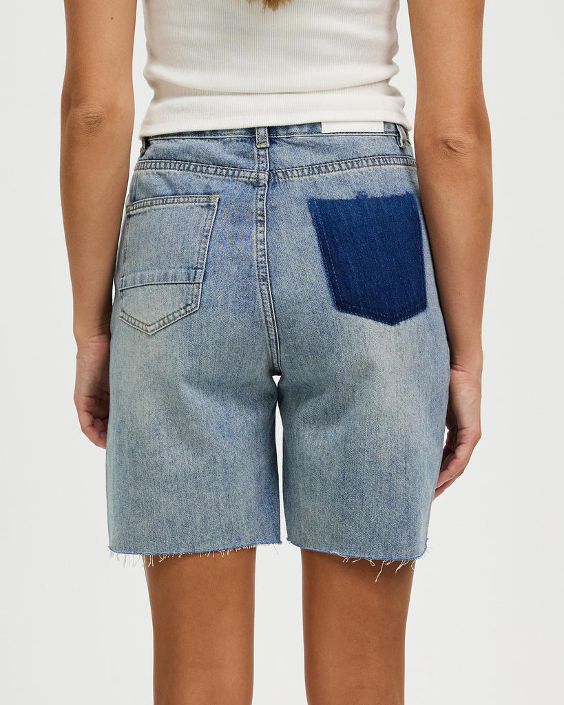 Denim Shorts for Women Hem Stretchy Frayed Casual Hot Pockets Waisted