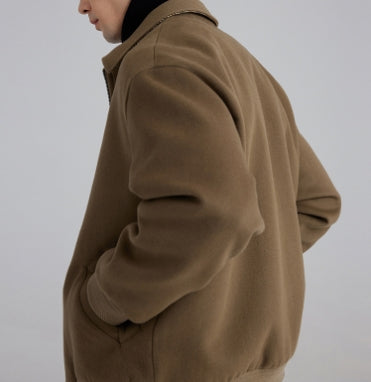 Woolen Short Coat Men's Double-sided Nylon Thickened Warm