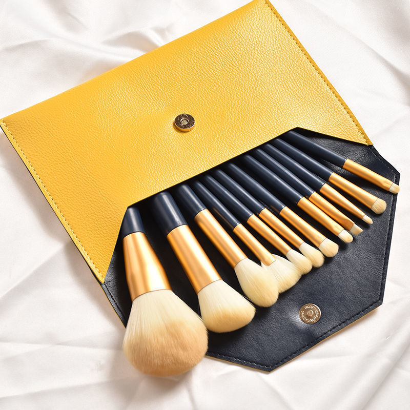 Professional Makeup Brush Set with 12 Basic Mixed Brushes and Brush Bag