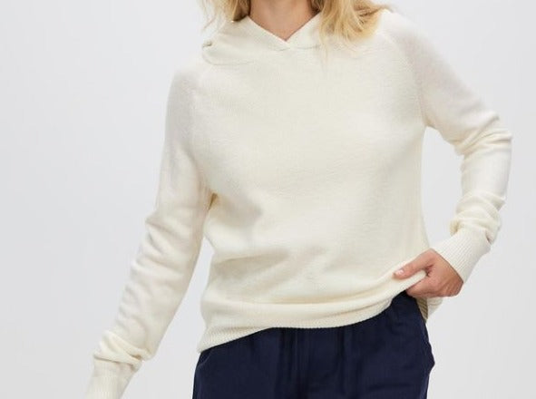 White winter wool pullover jumper