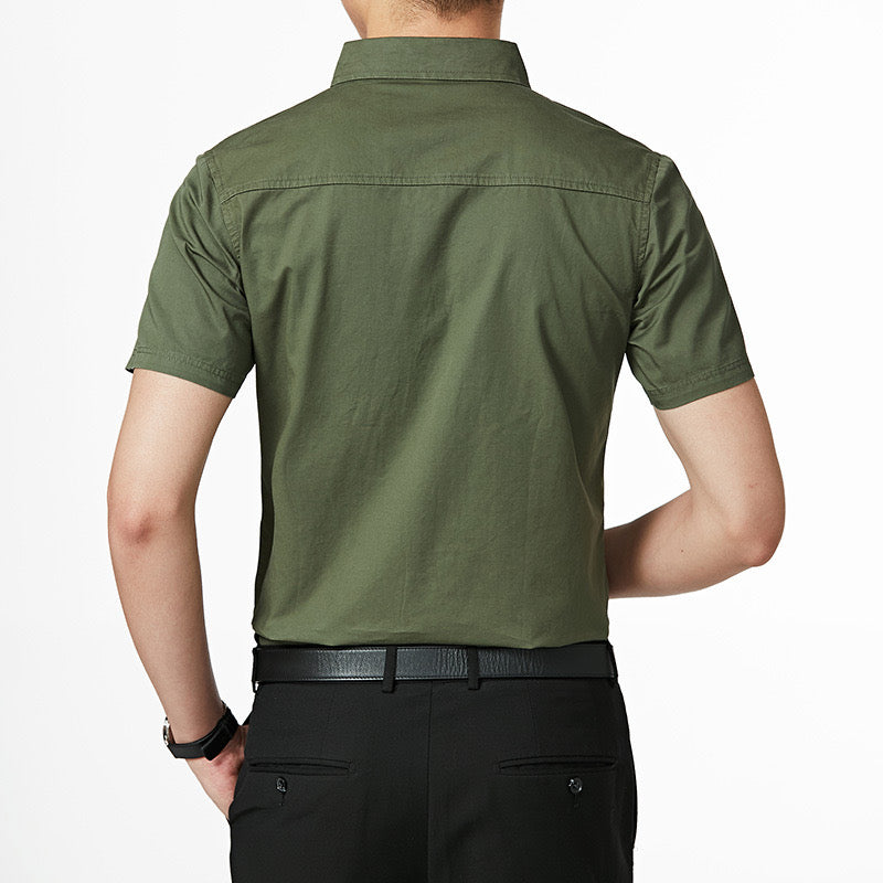 workwear short sleeved shirt cotton top