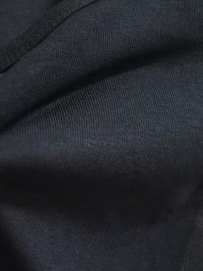 Black cotton elastic comfortable top