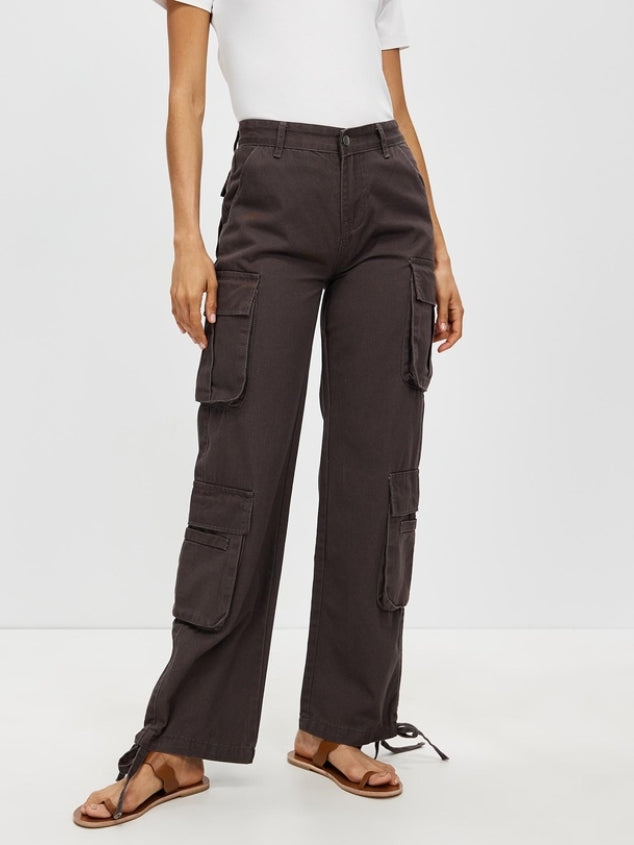 PacSun Tan High Waisted Cargo Pants