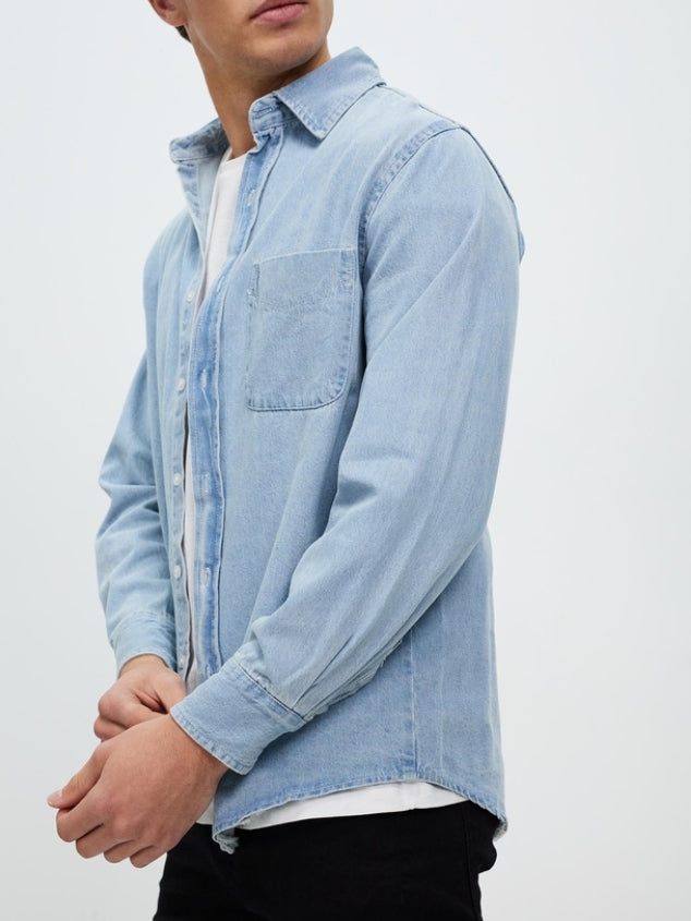 Denim shirt Jacket Fashion Style Casual style Comfortable fabric classic blue