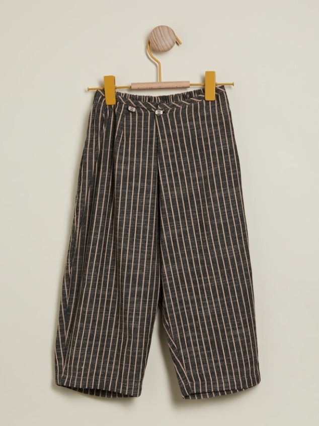 Boys' cotton brown striped pants