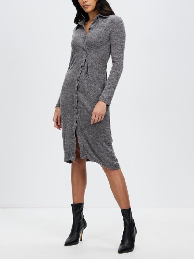 Women's casual and elegant grey dress