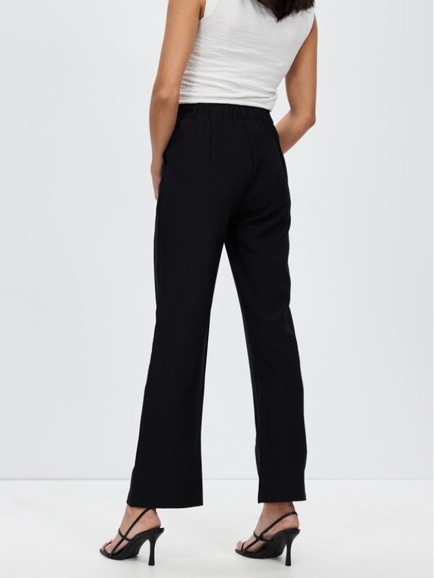 Women's casual loose fitting suit pantsHigh waisted casual solid color office pants for women