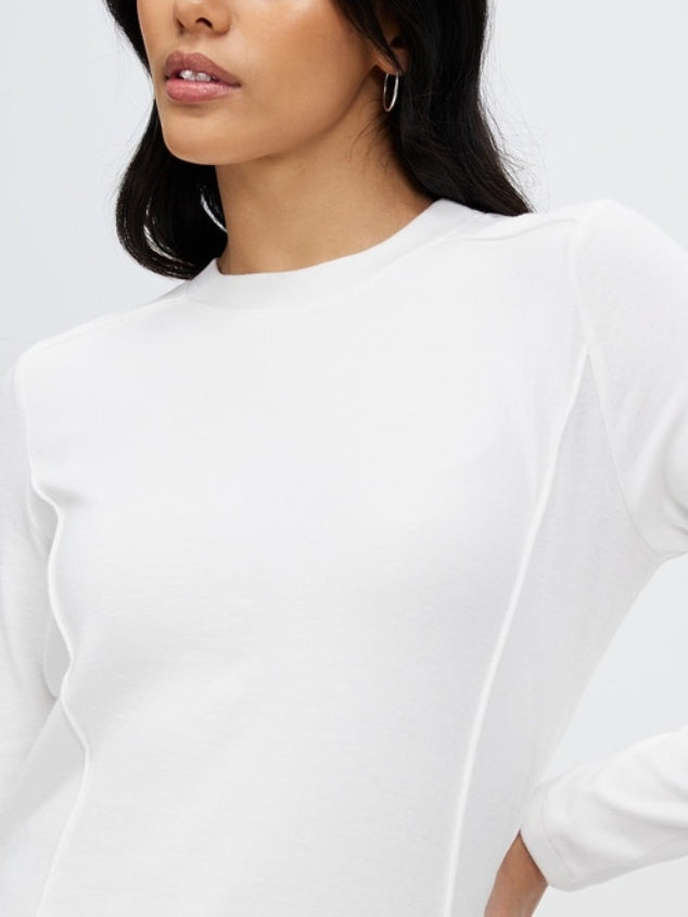Ladies base all-white rayon top
