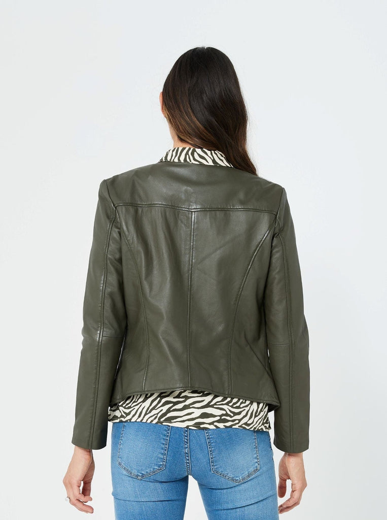 AW2021 Jacket Gia Leather Jacket | Green