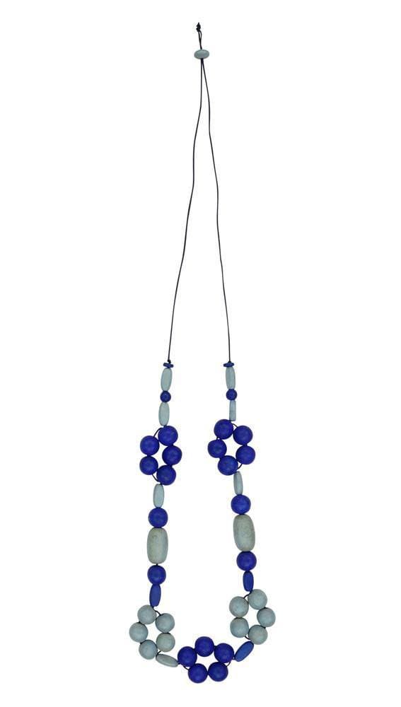 SS2017 Clothing Accessories17 Necklace Navy multi / O/S / Wood beads DAISY - Necklace Blue Multi
