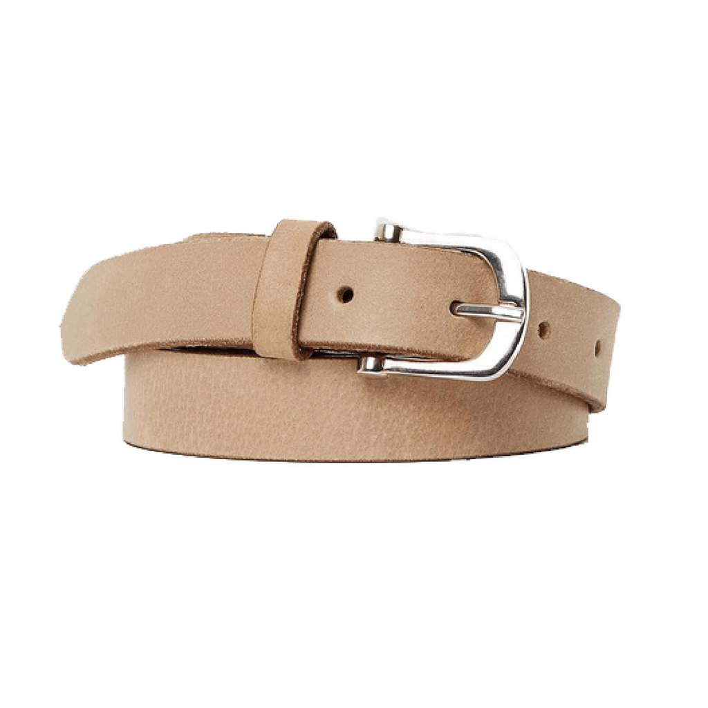 Woman Leather Belt DENVER - Leather Belt - Beige