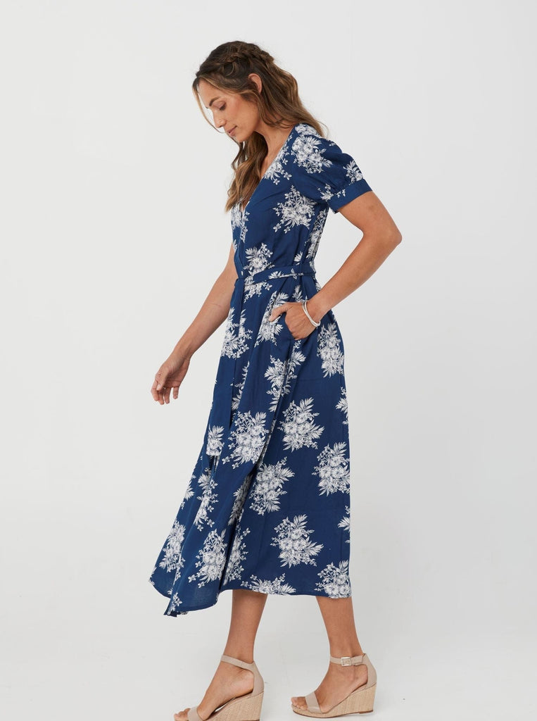 SS2021 Dress Gabrielle Dress - Blue Floral/Viscose