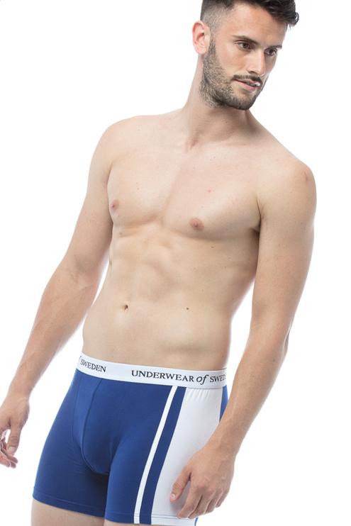 Underwear Of Sweden Boxer Shorts Underwear of Sweden Boxer Shorts- Navy/White x 3 pack