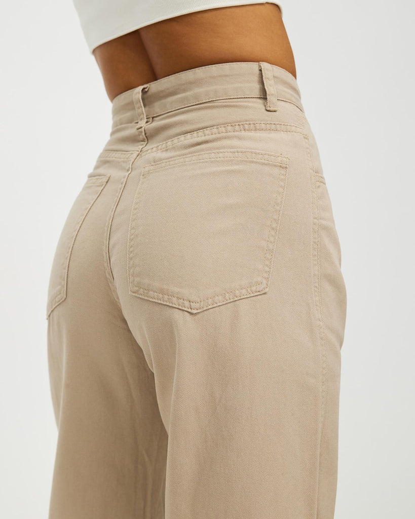 Women's Casual High Waisted Leg Jeans Raw Hem Bell Bottom Denim Pants