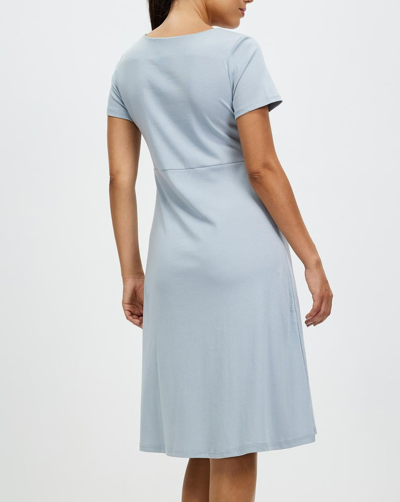 Women's Polo Dress Short Sleeve Cotton Casual Workwear Button