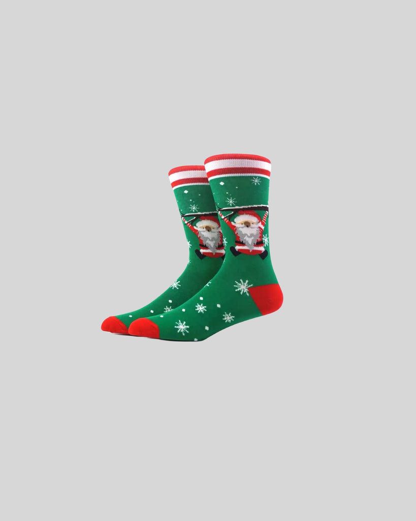 Men's and women's Christmas Socks Santa Claus Pattern Fun Cute and Novel