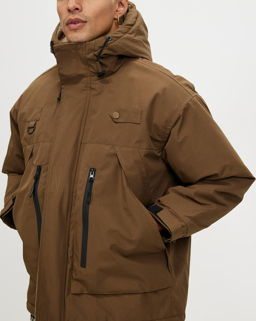 Men's winter jacket hooded warm jacket sports outdoor jacket