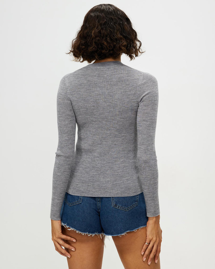 Women's cashmere soft Merino wool sweater round neck pullover
