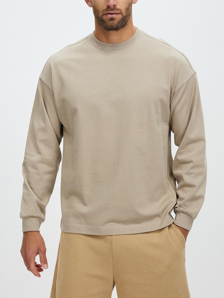 Men's Active Heavy Blend Cotton Crewneck Pullover Sweatshirt Tops
