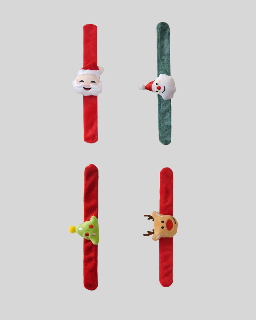 Christmas Toy Santa Claus Reindeer Plush Beating Bracelet
