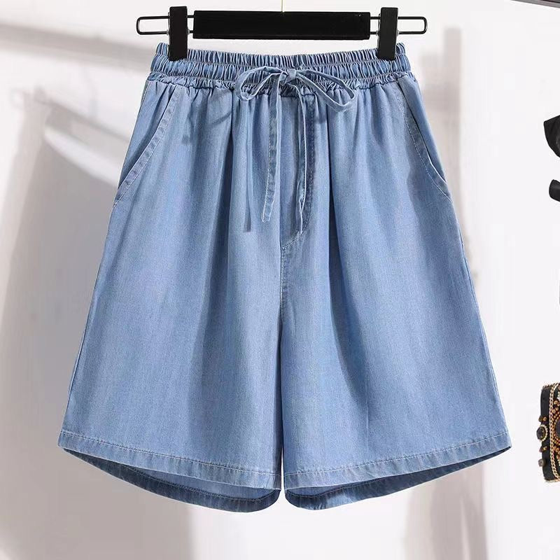 Casual wide leg high waisted shorts