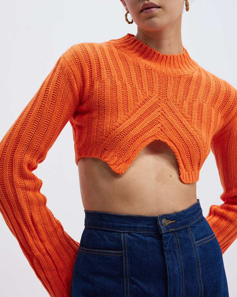 Orange Soft Coarse Sweater