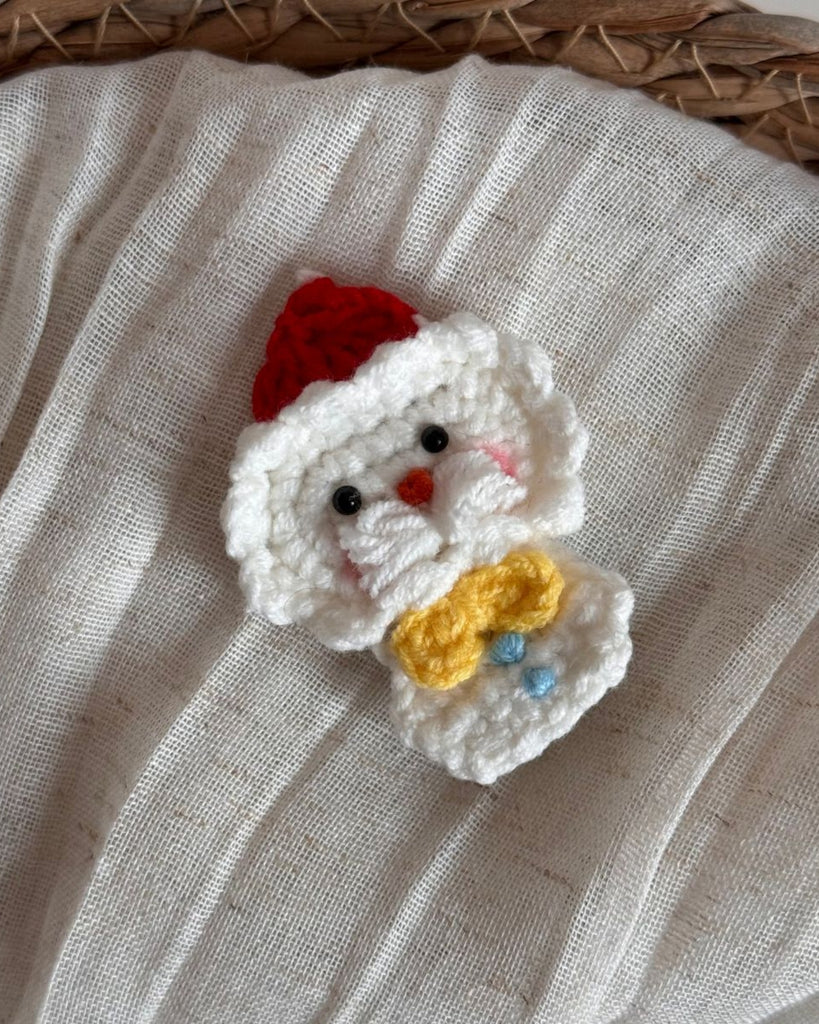 Christmas-Santa & Snowy Friend Clip 2pc