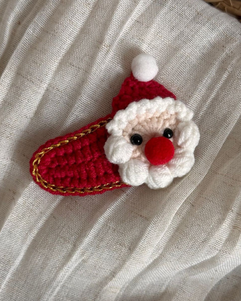 Christmas-Santa & Snowy Friend Clip 2pc