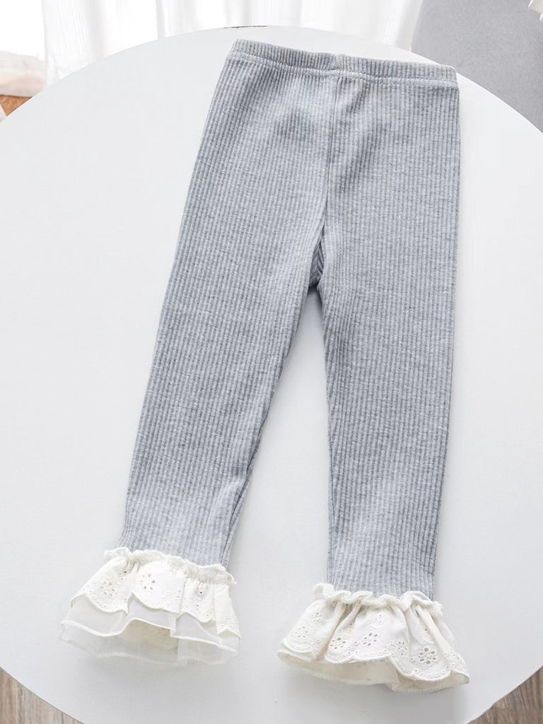 Girls Toddler Little Kids Unisex Cotton Stretch Snug Fitting Long Pant Leggings
