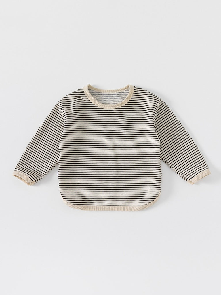 Baby Toddlers Long Sleeve Tee Little Kids Cotton Striped T-Shirt Crew Neck Tops