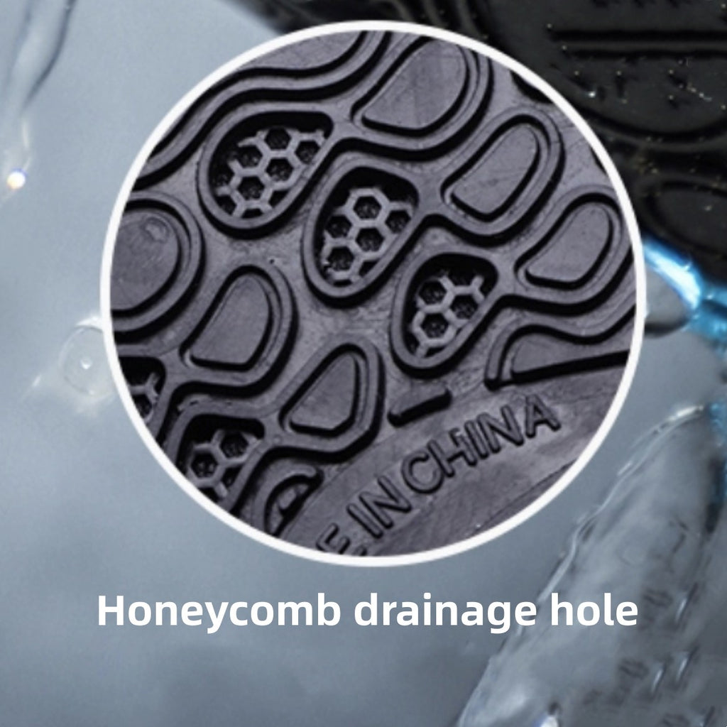 Honeycomb drain effectively drains, making wading easier