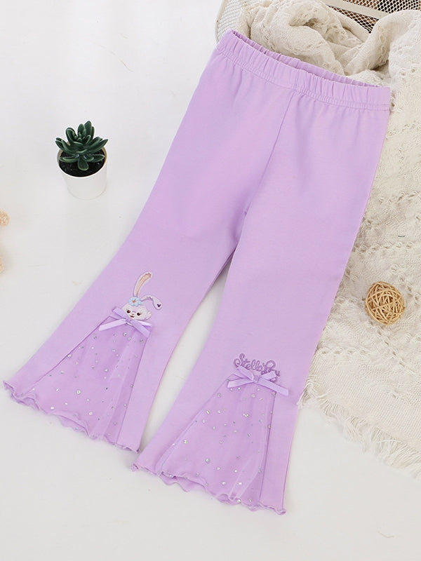 Little Girls' Ruffle Leggings Baby Toddler Solid Color Pants