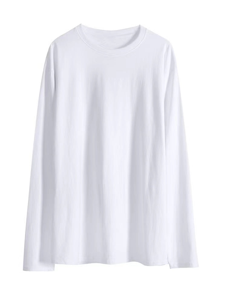 Women's Classic-Fit 100% Cotton Long-Sleeve Crewneck T-Shirt