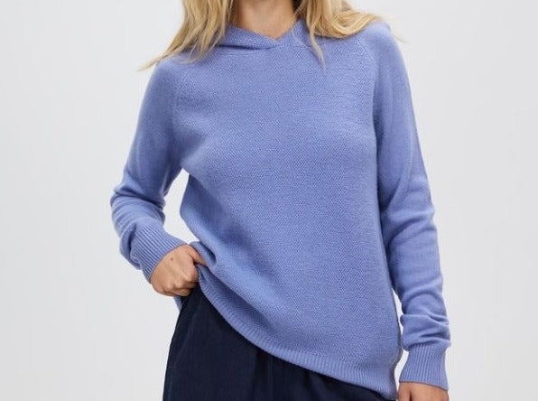 Blue winter wool pullover jumper 