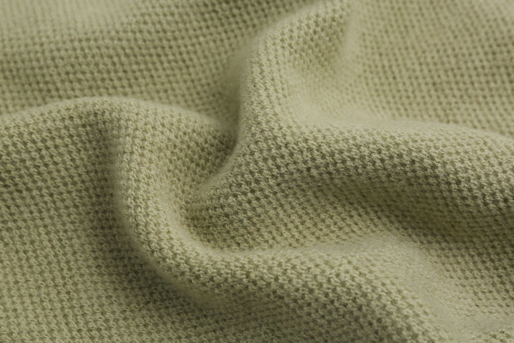 Detail of pure wool spiral pattern