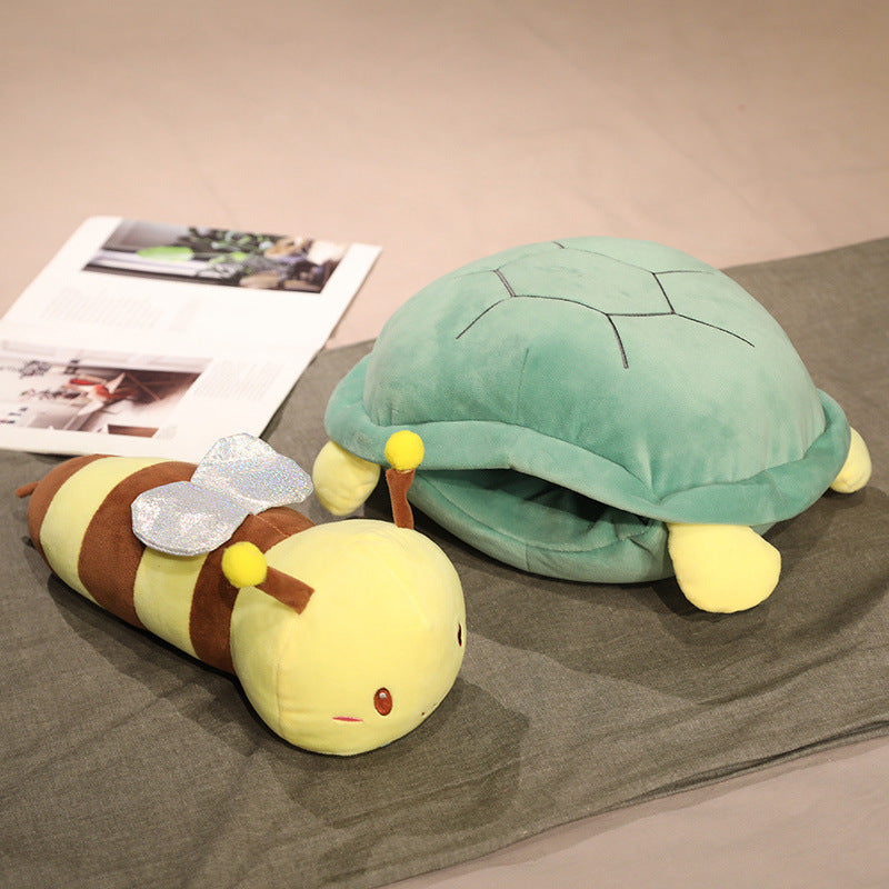 Bee Turtle Plushie Green Cute Sensory Fidget Stuffed Animals That Show Your Mood