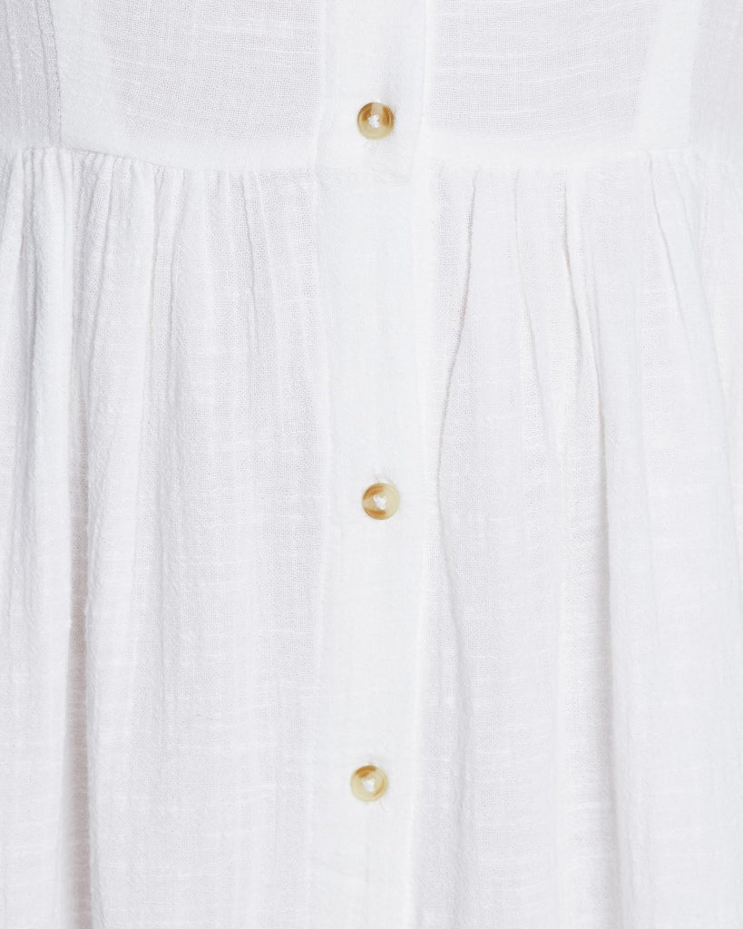 Woman Singlet White Fashion Casual Dress Cotton Dress