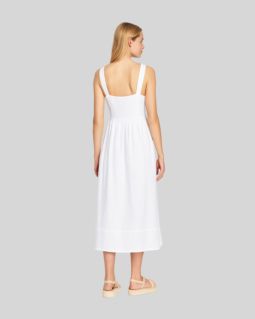 Woman Singlet White Fashion Casual Dress Cotton Dress