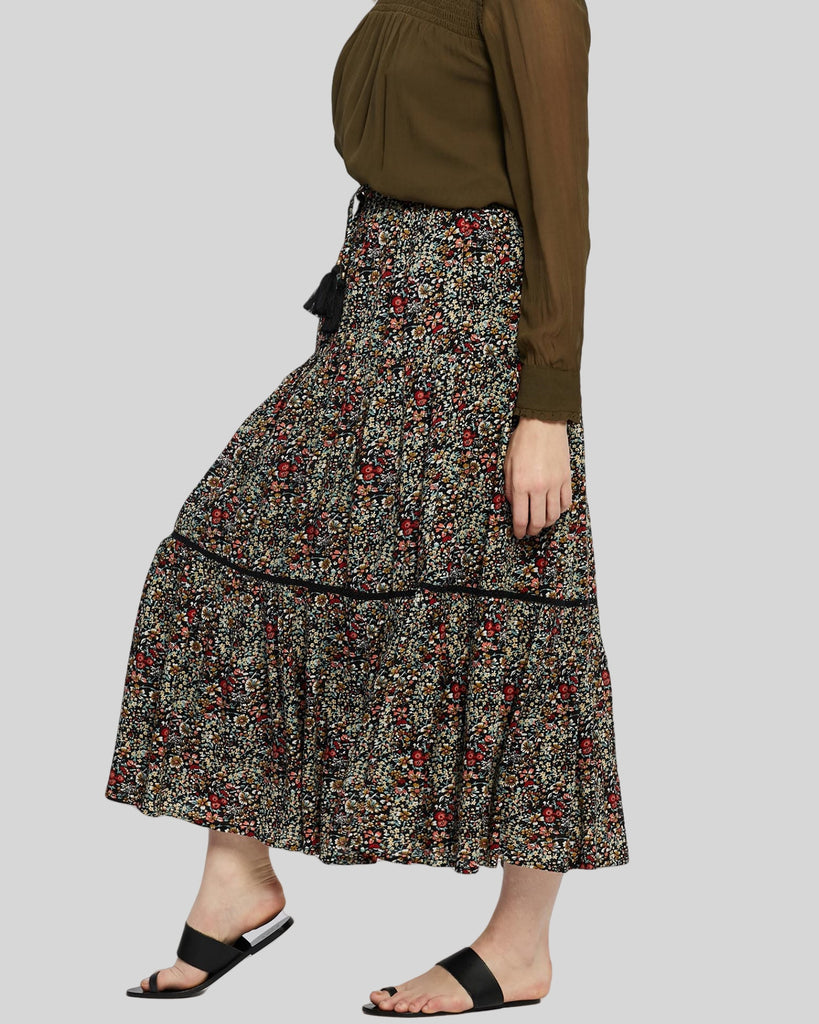 Woman Winter Maxi Floral Skirt Darcy Skirt | Floral Print