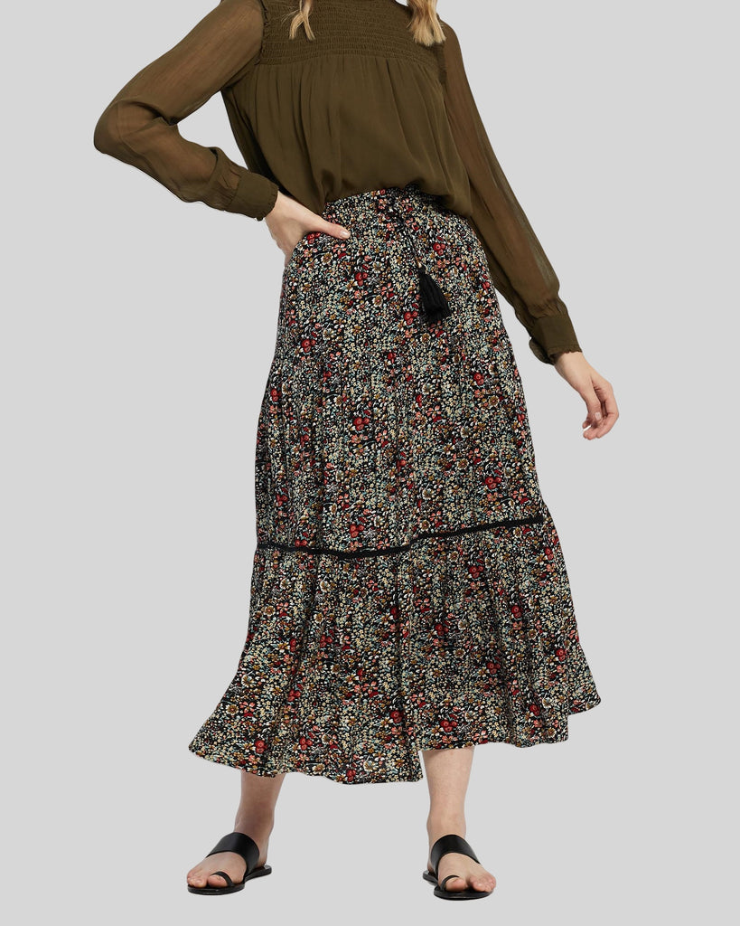 Woman Winter Maxi Floral Skirt Darcy Skirt | Floral Print