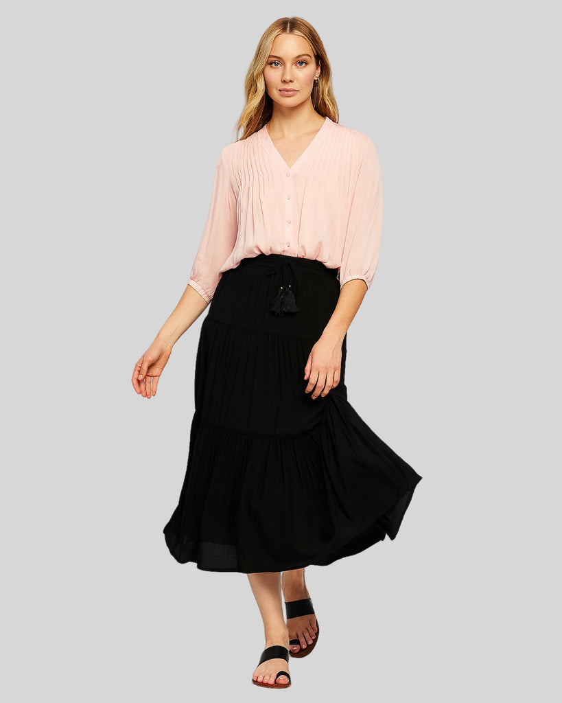 Woman Winter Maxi Skirt Black Skirt  Darcy Skirt | Black