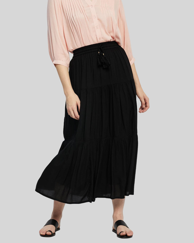 Woman Winter Maxi Skirt Black Skirt  Darcy Skirt | Black