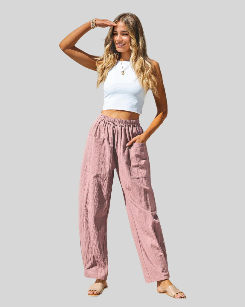 Women's Summer   Loose Cotton Linen banana Pants