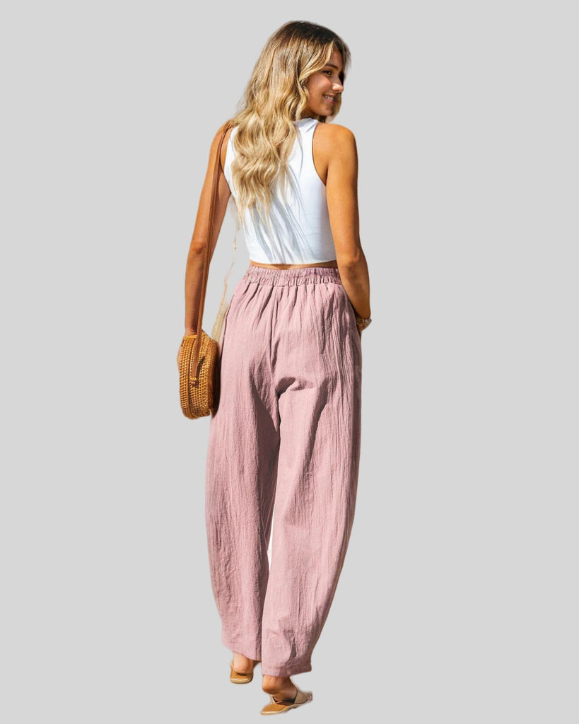 Women's Summer   Loose Cotton Linen banana Pants