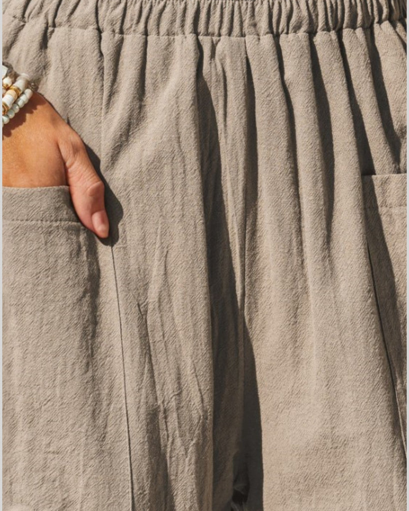 Women's Summer   Loose Cotton Linen banana Pants Khaki