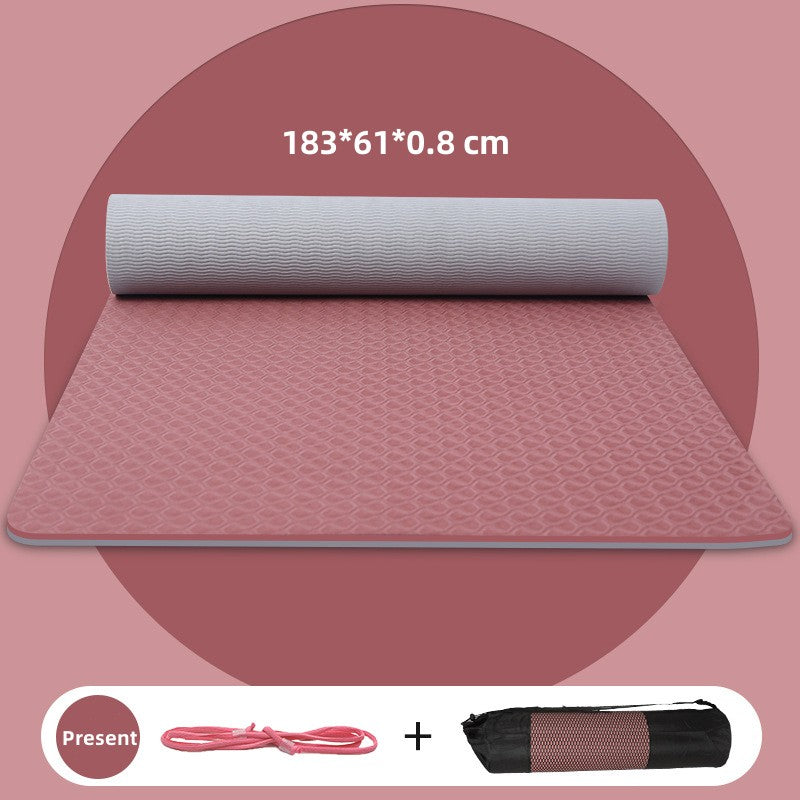 Thick Fitness & Exercise Mat with Carrying Strap, Workout Mat for All Types of Yoga, Pilates and Floor Exercises