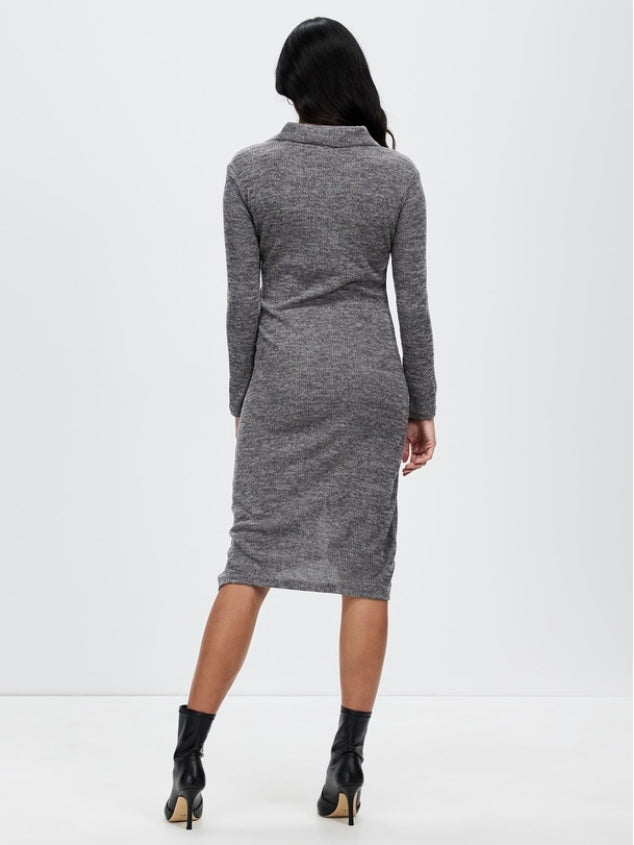 Women's casual and elegant gray shirt and dress
