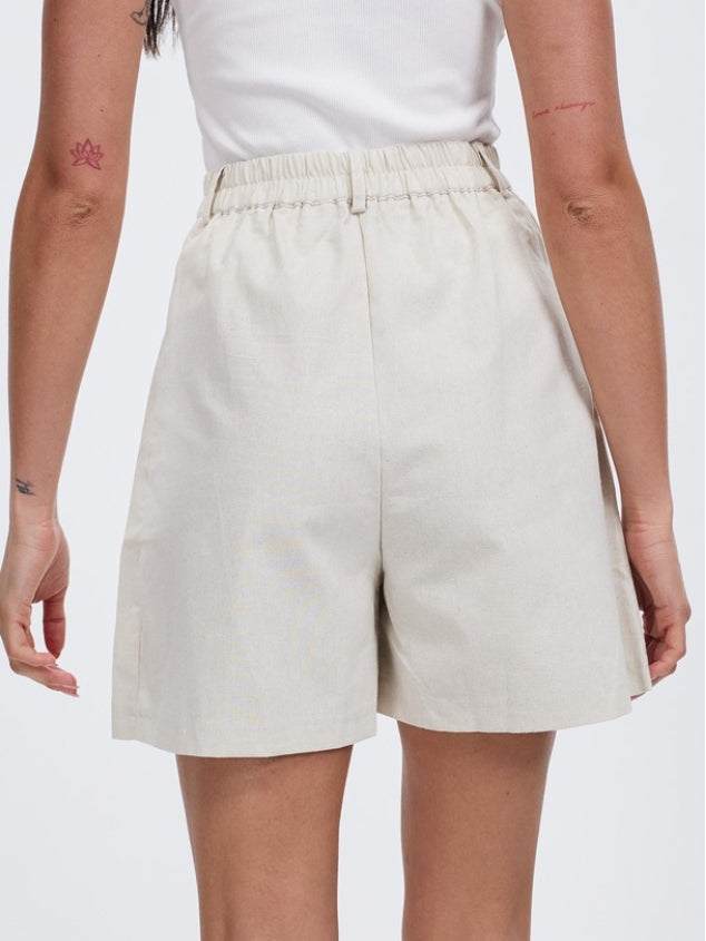 Womens Cotton Casual Summer High Waist Comfy Shorts with Pocket