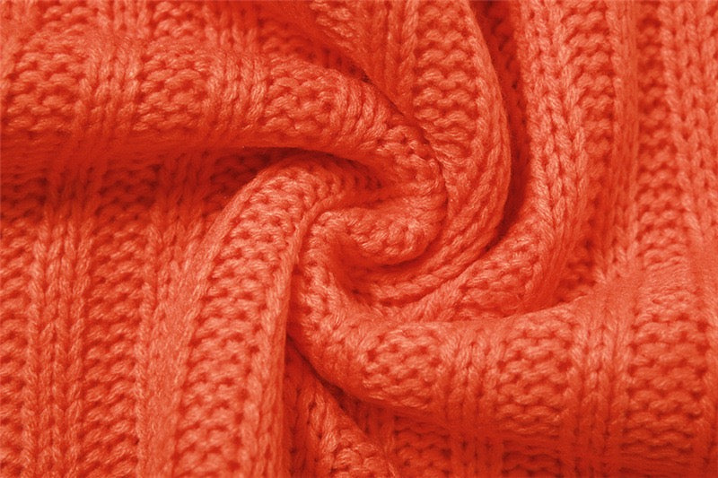Women Skin-friendly Fabric Sweater Fashionable Orange Sweater