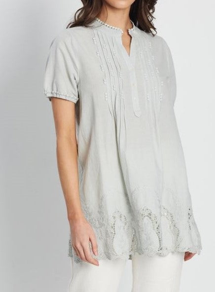 Woman Embroidery Summer Top Marigold Shirt Fashion Shirt